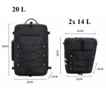 SAKWA TORBA ROWEROWA WODOODPORNA 48L 3w1 PLECAK NA BAGAŻNIK ROWER DUŻA XXL