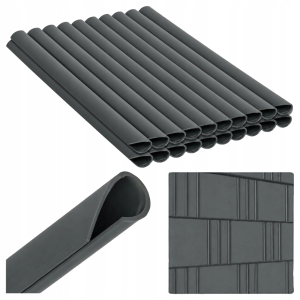 KLIPS DO TAŚMY OGRODZENIOWEJ ZACZEPY MONTAŻOWE OSŁONY ANTRACYT 19 cm 20 szt