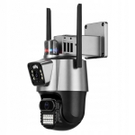 KAMERA PODWÓJNA WIFI ZEWNĘTRZNA WEWNĘTRZNA OBROTOWA SMART DETEKCJA ALARM IP