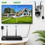 KAMERA PODWÓJNA WIFI ZEWNĘTRZNA WEWNĘTRZNA OBROTOWA SMART DETEKCJA ALARM IP