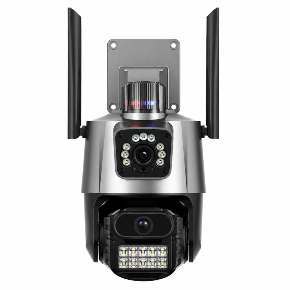 KAMERA PODWÓJNA WIFI ZEWNĘTRZNA WEWNĘTRZNA OBROTOWA SMART DETEKCJA ALARM IP