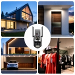 KAMERA PODWÓJNA WIFI ZEWNĘTRZNA WEWNĘTRZNA OBROTOWA SMART DETEKCJA ALARM IP