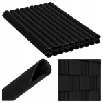 KLIPS DO TAŚMY OGRODZENIOWEJ ZACZEPY MONTAŻOWE OSŁONY CZARNY 19 cm 20 szt
