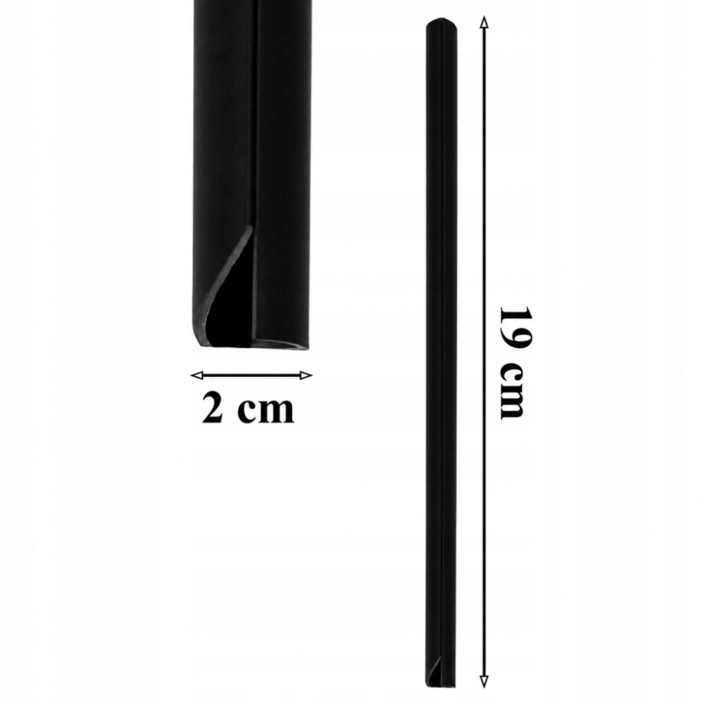 KLIPS DO TAŚMY OGRODZENIOWEJ ZACZEPY MONTAŻOWE OSŁONY CZARNY 19 cm 20 szt