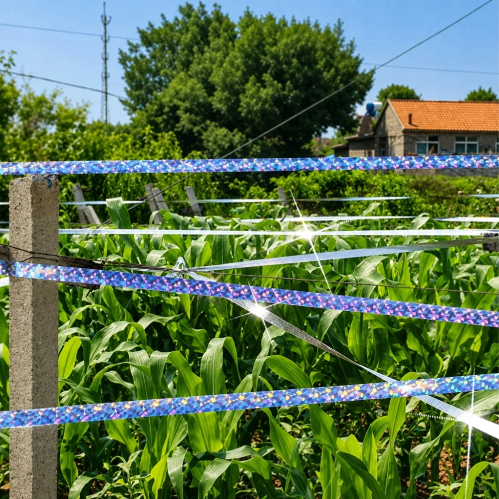 ODSTRASZACZ PTAKÓW TAŚMA ODSTRASZAJĄCA PTAKI SZPAKI GOŁĘBIE KRUKI 50M