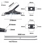 ZASUWA GARAŻOWA BASKWIL 300 CM ZASUWKA BASKWILOWA ZAMKNIĘCIE BRAM CZARNA