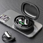 SŁUCHAWKI BEZPRZEWODOWE DOUSZNE BLUETOOTH ETUI POWERBANK TŁUMACZ AI CZARNE