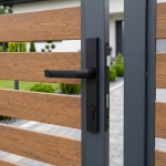 KLAMKA DRZWIOWA PRESTIGE DO DRZWI 90 mm CZARNA NA WKŁAD WKŁADKĘ SZYLD WĄSKI