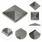 DASZEK METALOWY NA SŁUPEK OGRODZENIOWY 80x80 mm PIRAMIDA METALOWY