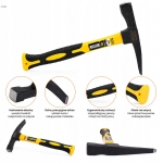 MŁOTEK MURARSKI REŃSKI FIBERGLASS 0.6 kg 600 g ANTYPOŚLIZGOWY PRO
