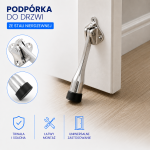 PODPÓRKA DO DRZWI BRAM GARAŻU KOZŁOWA 13 cm GARAŻOWA STOPKA DRZWIOWA NIKIEL