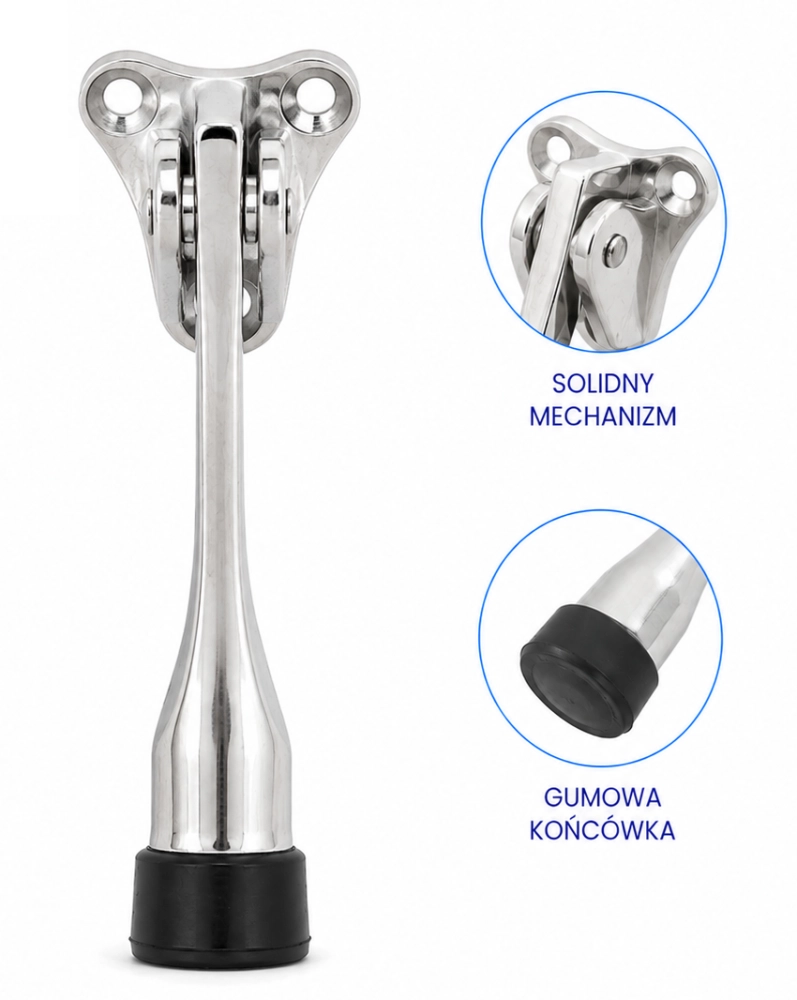 PODPÓRKA DO DRZWI BRAM GARAŻU KOZŁOWA 13 cm GARAŻOWA STOPKA DRZWIOWA NIKIEL
