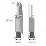 PODPÓRKA GARAŻOWA 18 cm STOPER DO DRZWI BRAM GARAŻU METALOWA NIKIEL