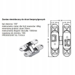 ZAWIAS WPUSZCZANY NIEWIDOCZNY 23x95mm PRAWY CHROMOWANY DO DRZWI