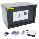 SEJF ELEKTRONICZNY NA ODCISK PALCA 31x20x20 WRZUTNIA KOMPAKTOWY SKRYTKA