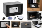 SEJF ELEKTRONICZNY NA ODCISK PALCA 31x20x20 WRZUTNIA KOMPAKTOWY SKRYTKA