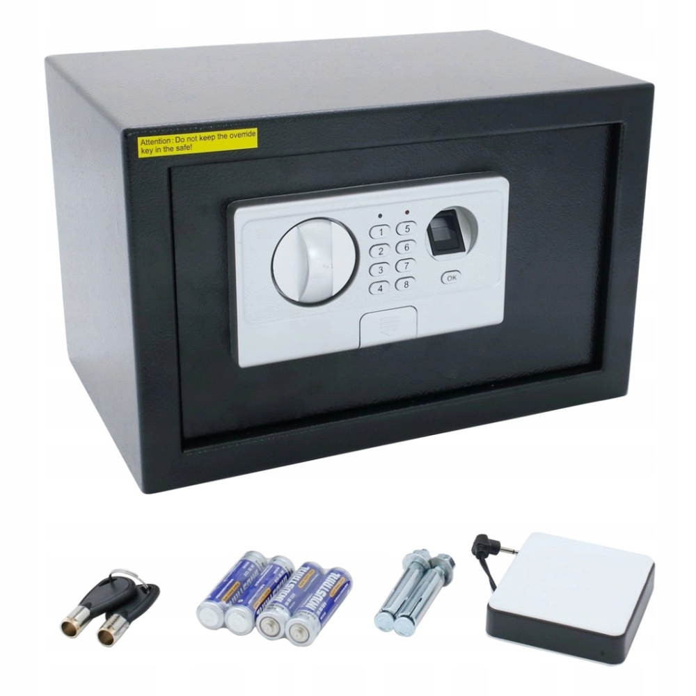 SEJF ELEKTRONICZNY NA ODCISK PALCA UNIWERSALNY 31x20x20 KOMPAKTOWY SKRYTKA