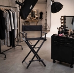 KRZESŁO DO MAKIJAŻU ALUMINIOWE KOSMETYCZNE REŻYSERSKIE MAKE-UP SKŁADANE