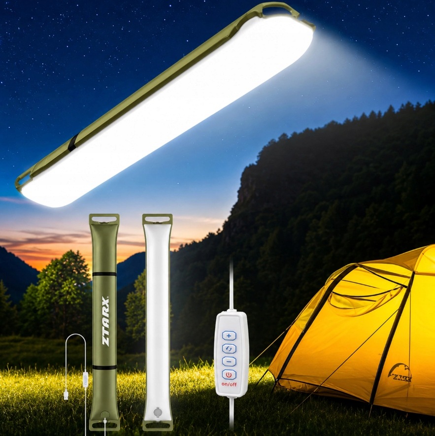 NADMUCHIWANA DMUCHANA LAMPA LED KEMPINGOWA TURYSTYCZNA USB 90x12cm 500 Lm