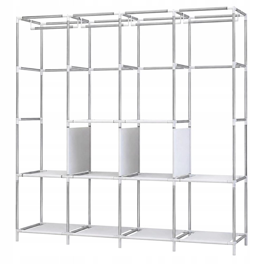 DUŻA SZAFA MATERIAŁOWA TEKSTYLNA SKŁADANA NA UBRANIA CIUCHY 175X45X170CM