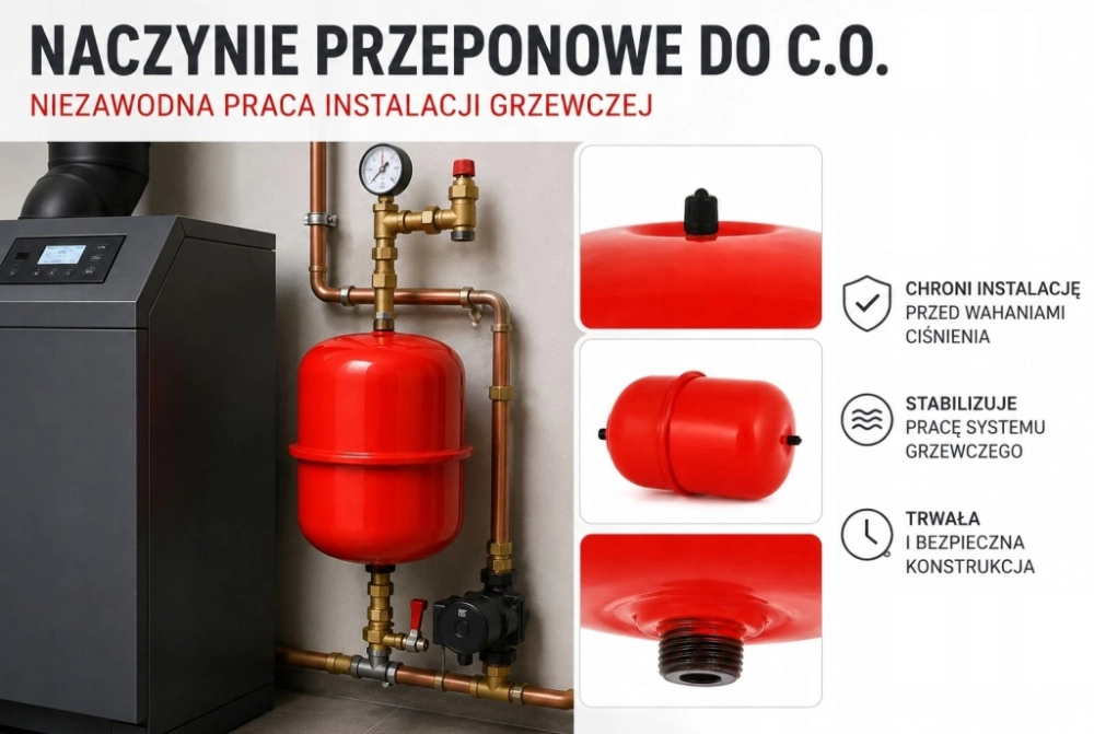 NACZYNIE PRZEPONOWE DO C.O. 8 L IBAIONDO ZBIORNIK DO INSTALACJ