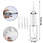 IRYGATOR DO ZĘBÓW DENTYSTYCZNY BEZPRZEWODOWY 4 KOŃCÓWKI 3 TRYBY 230 ml USB