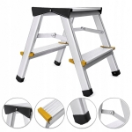 DRABINA ROBOCZA ALUMINIOWA SKŁADANA PODEST PLATFORMA 1 STOPIEŃ 40 cm