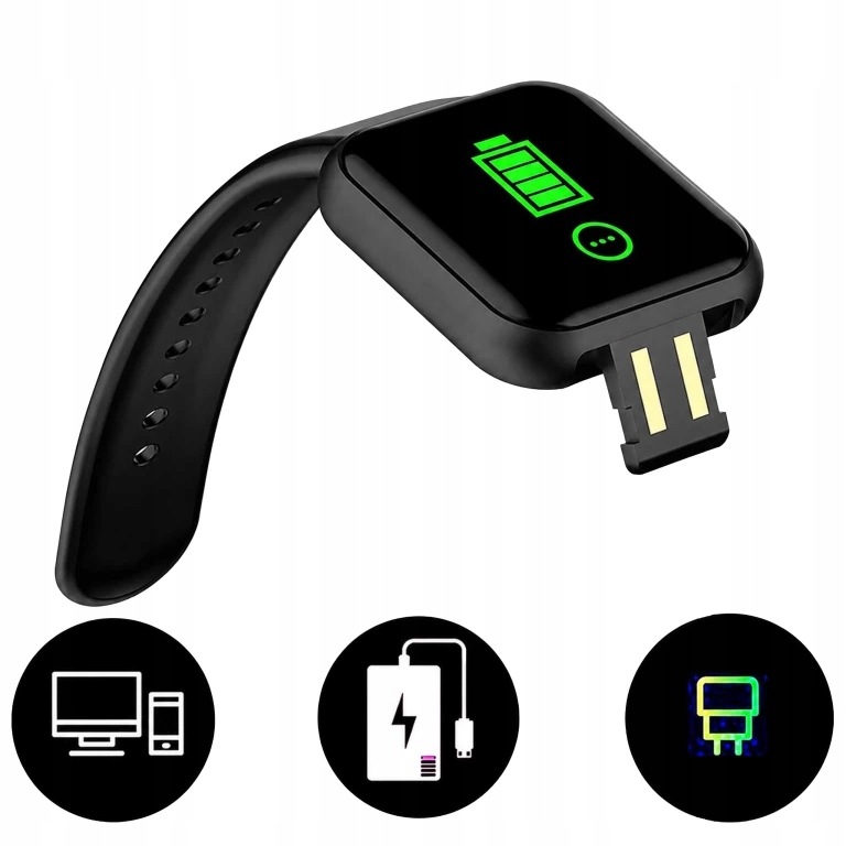 SMARTWATCH OPASKA SPORTOWA ZEGAREK DAMSKI MĘSKI PULS BLUETOOTH SMS SEN