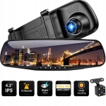 WIDEOREJESTRATOR KAMERA SAMOCHODOWA LUSTERKO REJESTRATOR PRZÓD TYŁ FULL HD
