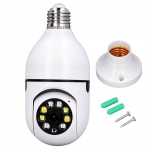 KAMERA IP BEZPRZEWODOWA WIFI ŻARÓWKA E27 30W DO MONITORINGU DOMU NIANIA