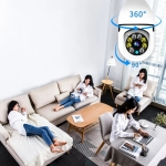 KAMERA IP BEZPRZEWODOWA WIFI ŻARÓWKA E27 30W DO MONITORINGU DOMU NIANIA