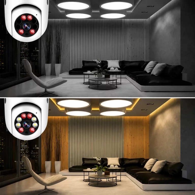 KAMERA IP BEZPRZEWODOWA WIFI ŻARÓWKA E27 30W DO MONITORINGU DOMU NIANIA