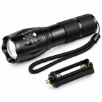 LATARKA TAKTYCZNA LED T6 WODOODPORNA WOJSKOWA 10W 200LM MOCNA ZOOM 300M