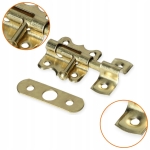 ZASUWKA DRZWIOWA 30 MM RYGIEL MOSIĄDZOWANY ZŁOTY ZACZEP MODEL 385
