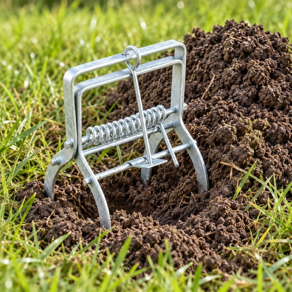 PUŁAPKA NA KRETY ŁAPKA SPRĘŻYNOWA PRO 1 BEZ UCHWYTU MECHANICZNA DO TUNELU