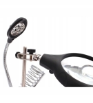 TRZECIA RĘKA CHWYTAKI Z LUPĄ LED 62 MM 2,5X UCHWYT DO LUTOWANIA