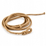 POWRÓZ JUTOWY 7 M 8 MM UWIĄZ POSTRONEK DO BYDŁA KRÓW KÓZ Z OCZKIEM