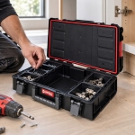 SKRZYNKA NARZĘDZIOWA QBRICK ONE 200 TECH 15,4 L ALUMINIOWE SZYNY MONTAŻOWE