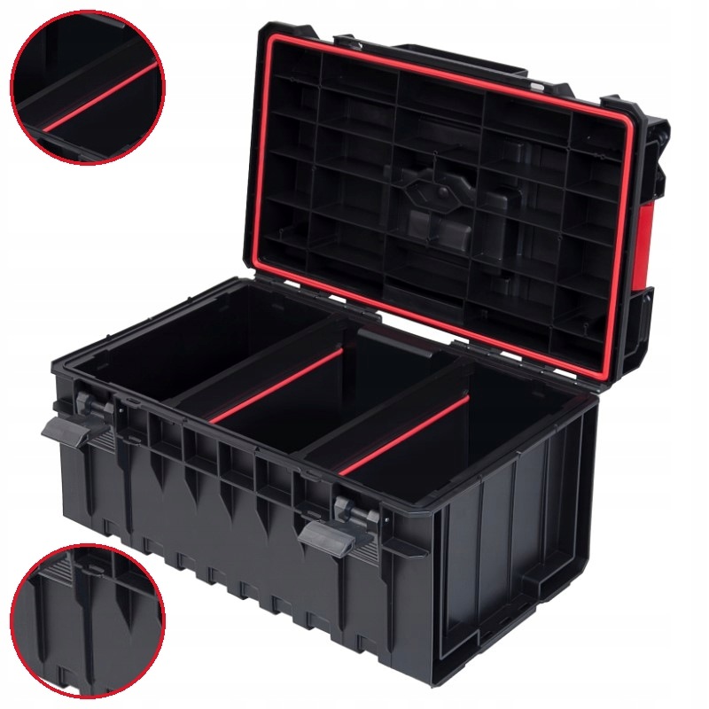 SKRZYNKA NARZĘDZIOWA QBRICK ONE 350 PROFI 38 L ORGANIZERY W POKRYWIE