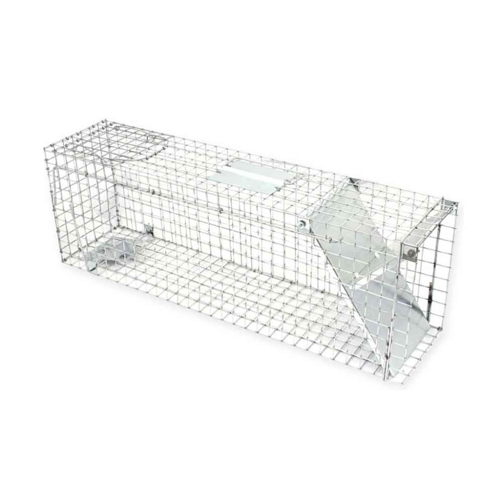ŻYWOŁAPKA JEDNOWEJŚCIOWA 80X20X27 CM PUŁAPKA NA ZWIERZĘTA OCYNKOWANA