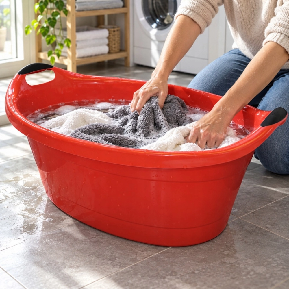 MISKA OWALNA PLASTIKOWA 40 L 710X490X310 MM DO PRANIA SPRZĄTANIA AGD