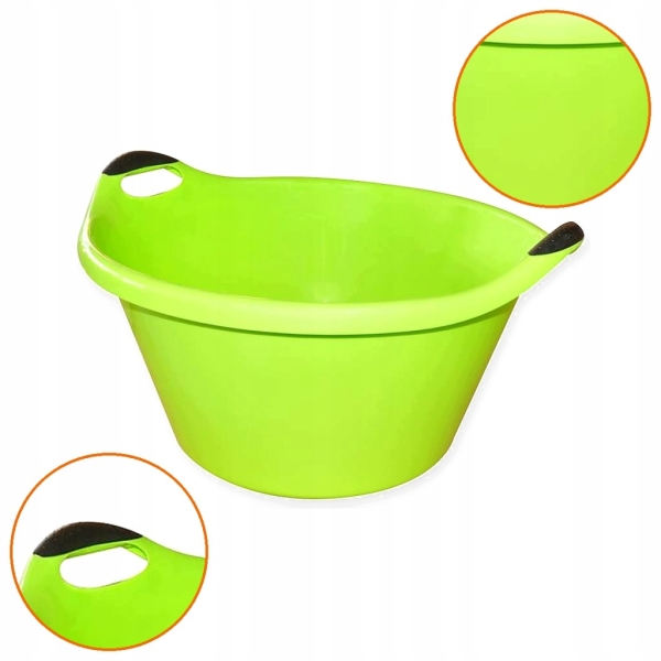MISKA PLASTIKOWA 15 L 440 MM Z UCHWYTAMI DO PRANIA SPRZĄTANIA AGD