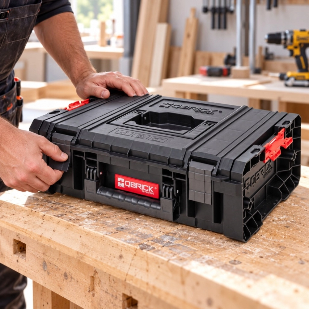 SKRZYNKA NARZĘDZIOWA QBRICK PRO TOOLBOX 19 L ZESTAW 5 ORGANIZERÓW MULTI