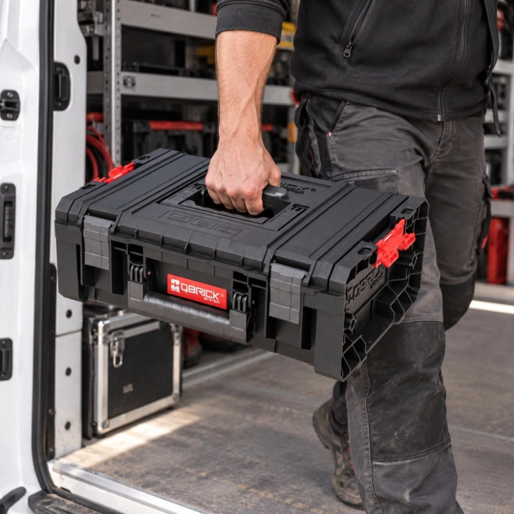 SKRZYNKA NARZĘDZIOWA QBRICK PRO TOOLBOX 19 L ZESTAW 5 ORGANIZERÓW MULTI