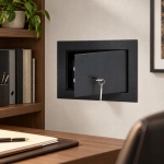 SEJF ŚCIENNY DO WMUROWANIA 30X20X15 CM STALOWY MECHANICZNY NA KLUCZ