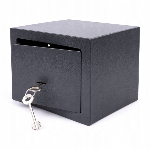 SEJF MECHANICZNY 35X25X25 CM STALOWY ZAMEK NA KLUCZ DO DOMU BIURA