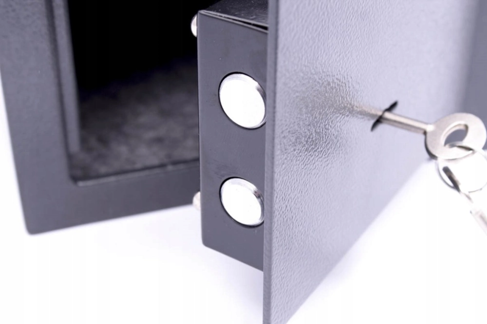 SEJF MECHANICZNY 35X25X25 CM STALOWY ZAMEK NA KLUCZ DO DOMU BIURA