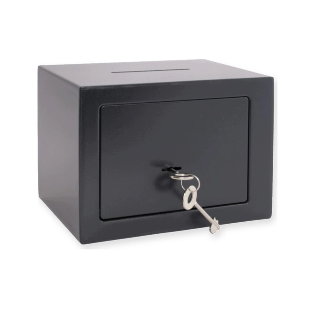SEJF MECHANICZNY 23X17X17 CM DEPOZYTOWY WRZUTNIK ZAMEK NA KLUCZ