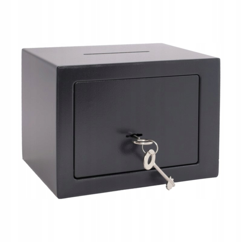 SEJF MECHANICZNY 23X17X17 CM DEPOZYTOWY WRZUTNIK ZAMEK NA KLUCZ