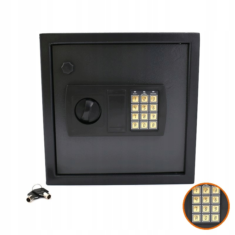 SEJF ELEKTRONICZNY NA KLUCZE 24 HACZYKI SZAFKA 33X25X10 CM ZAMEK NA KOD